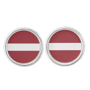 Latvia (Latvian) Flag Cufflinks