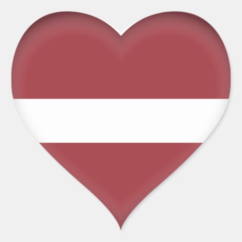 Latvia Latvian Flag Heart Sticker