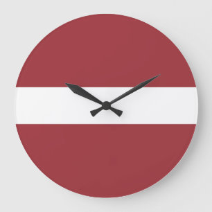 Latvia (Latvian) Flag Large Clock