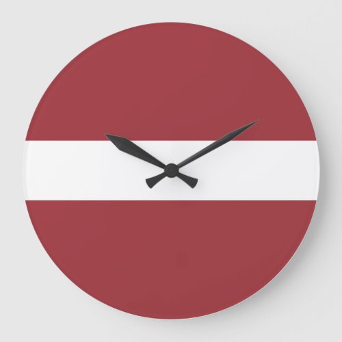Latvia Latvian Flag Large Clock