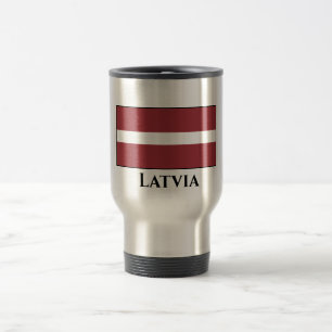 Latvia (Latvian) Flag Travel Mug