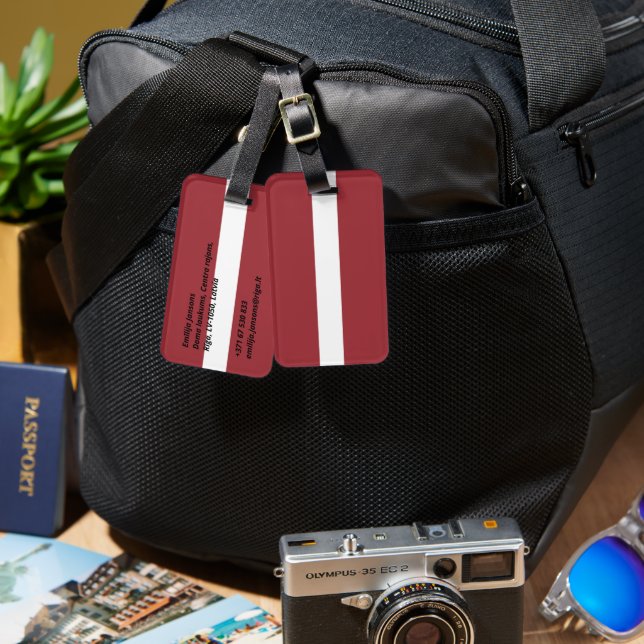 Latvia Luggage Tag (Front & Back)