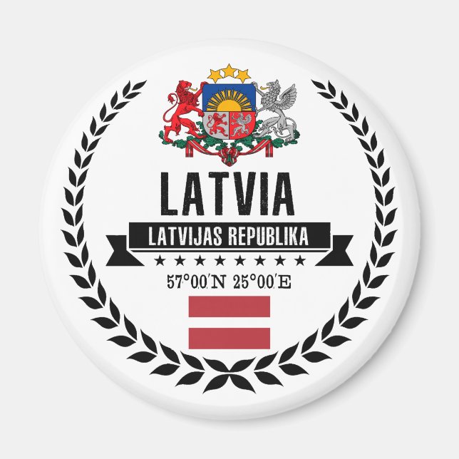 Latvia Magnet (Front)