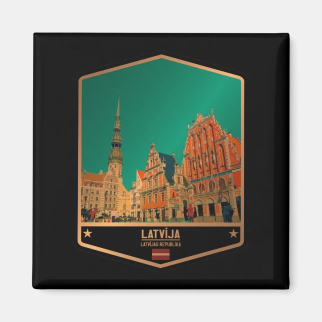 Latvia Magnet (Front)