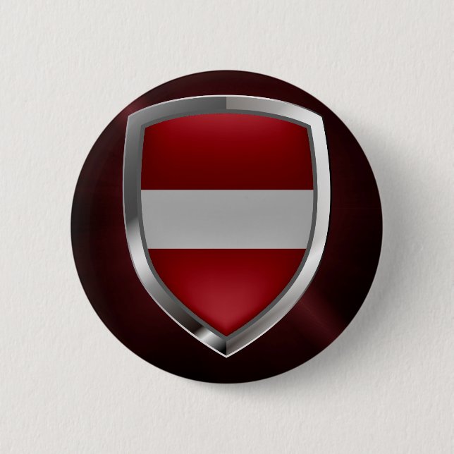 Latvia Metallic Emblem Button (Front)