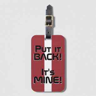 Latvia National Flag Funny Patriotic Luggage Tag