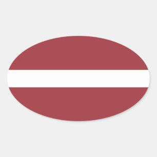Latvia Oval Sticker