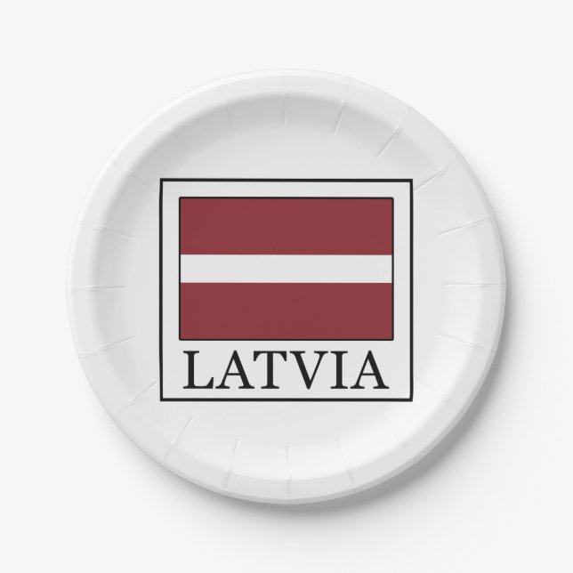 Latvia Paper Plates (Front)