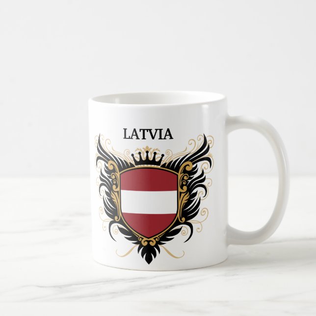 Latvia [personalize] coffee mug (Right)