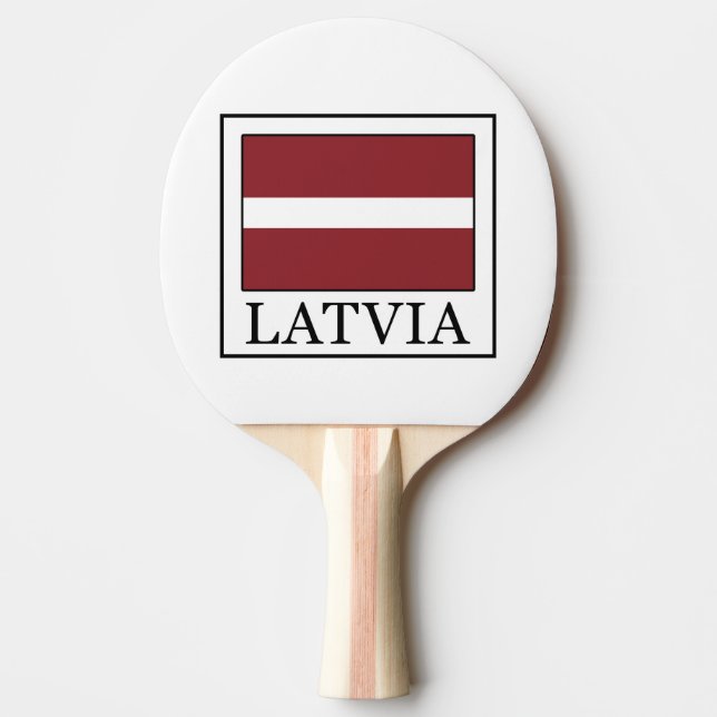 Latvia Ping-Pong Paddle (Front)