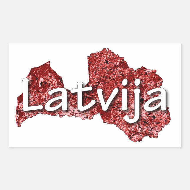 Latvia Rectangular Sticker (Front)