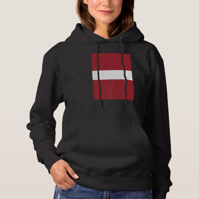 Latvia Retro Vintage National Flag Hoodie (Front)