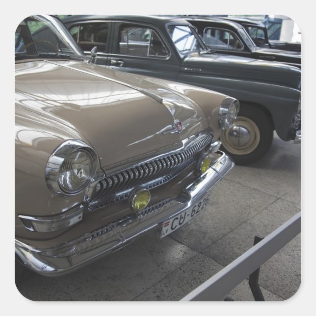 Latvia, Riga, Riga Motor Museum, 1960s Square Sticker (Front)