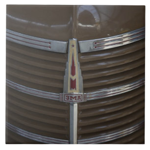 Latvia, Riga, Riga Motor Museum, hood ornament Tile
