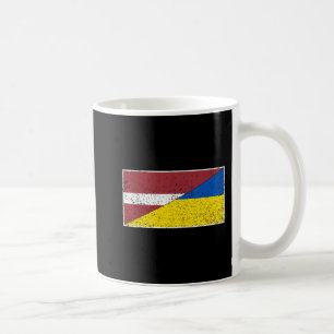 LATVIA UKRAINE FLAG LATVIAN UKRAINIAN NATIONALITY COFFEE MUG