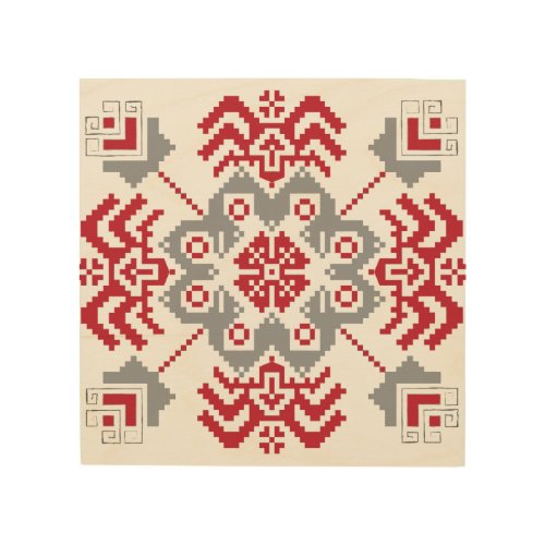 Latvian Auseklis Folk art geometric medallion