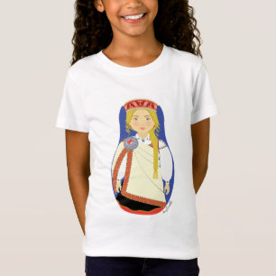 Latvian Blonde Matryoshka Girls' T-Shirt