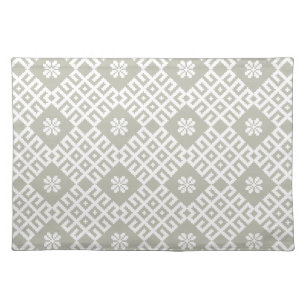 Latvian continuous pattern cloth placemat