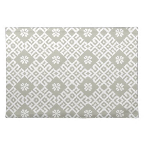 Latvian continuous pattern cloth placemat