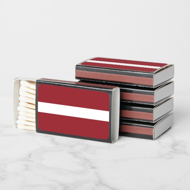 Latvian Flag, Flag of Latvia Matchboxes (Stacked)