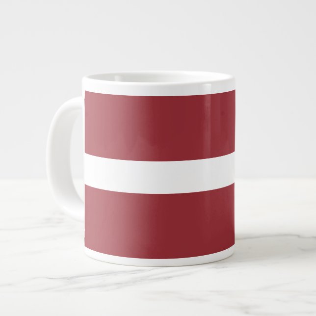 Latvian Flag Giant Coffee Mug (Front Left)