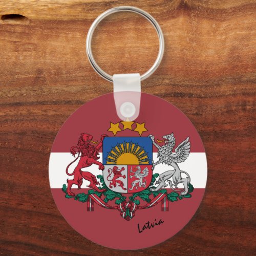 Latvian Flag  Latvia holiday patriots  sports Keychain