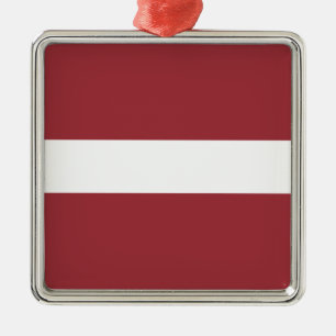 Latvian Flag (Latvia) Metal Ornament