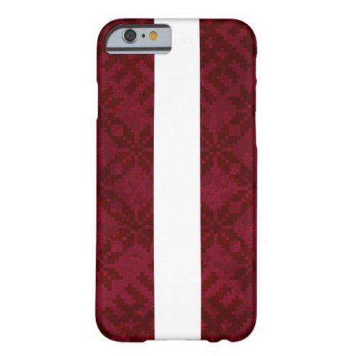 Latvian Flag with Traditional Auseklis Design Barely There iPhone 6 Case