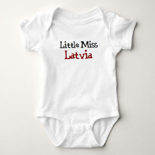 latvian little miss baby bodysuit