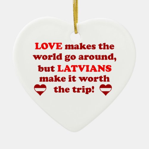 Latvian Love Ceramic Ornament