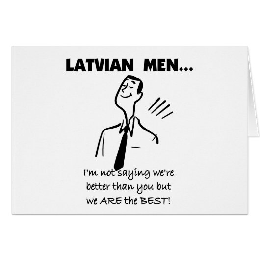 Latvian Men Are Best Cards (Front Horizontal)