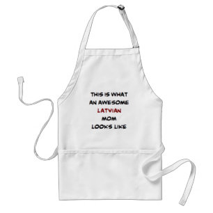 latvian mom, awesome adult apron