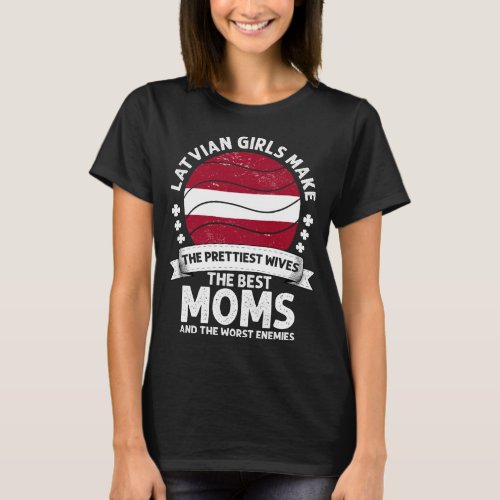 Latvian Mom Mama Latvian American T_Shirt