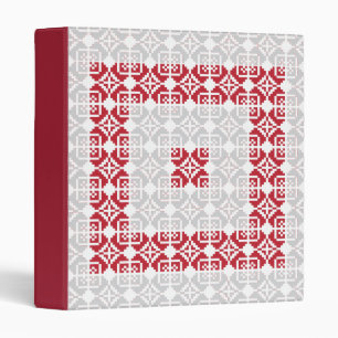 Latvian Morning SUN geometric pattern I 3 Ring Binder