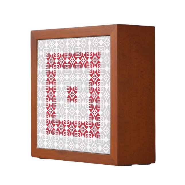 Latvian Morning SUN geometric pattern I Pencil/Pen Holder (Right)