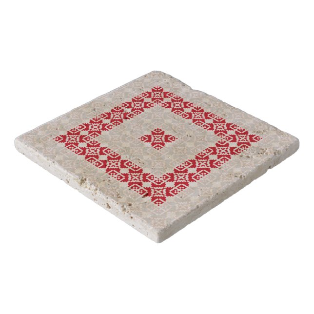 Latvian Morning SUN geometric pattern I Trivet (Corner)