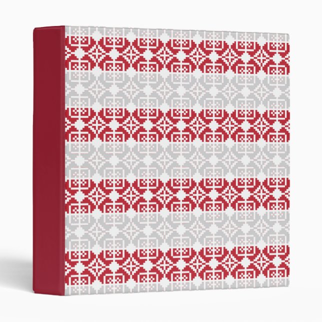 Latvian Morning SUN geometric pattern II 3 Ring Binder (Front/Spine)