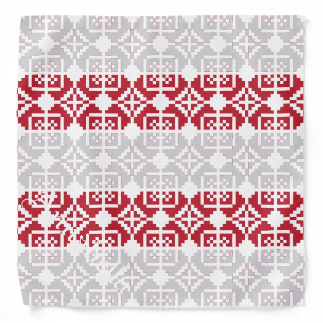 Latvian Morning SUN geometric pattern II Bandana (Front)