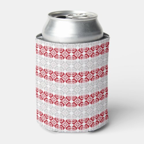 Latvian Morning SUN geometric pattern II Can Cooler