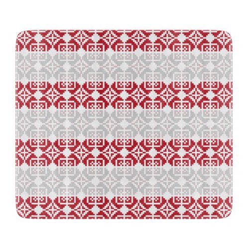 Latvian Morning SUN geometric pattern II Cutting Board