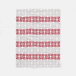 Latvian Morning SUN geometric pattern II Fleece Blanket