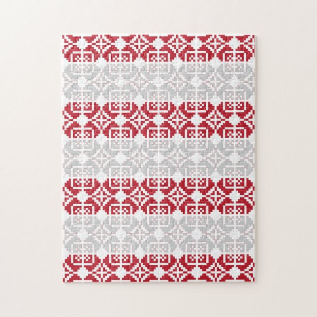 Latvian Morning SUN geometric pattern II Jigsaw Puzzle (Vertical)