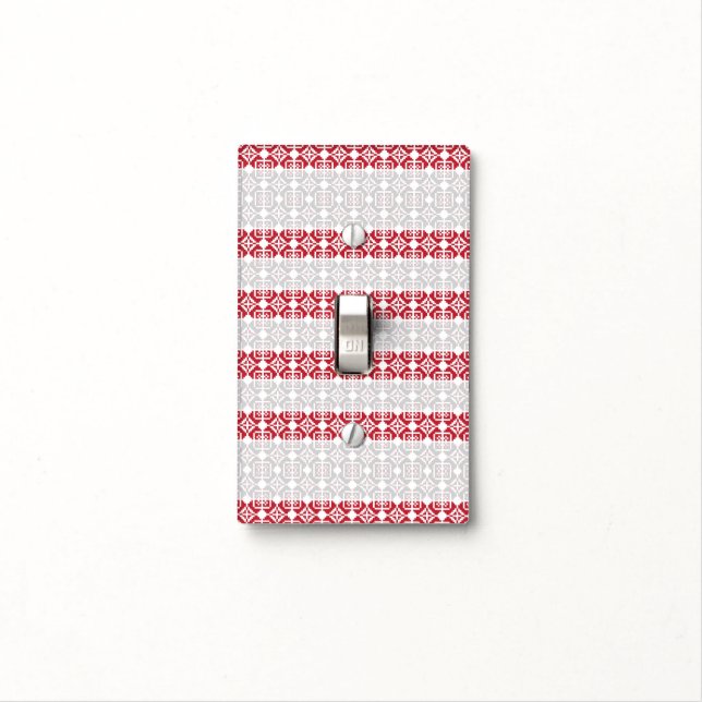 Latvian Morning SUN geometric pattern II Light Switch Cover (In Situ)