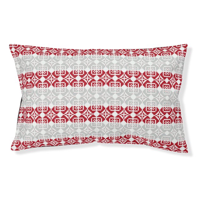 Latvian Morning SUN geometric pattern II Pet Bed (Front)