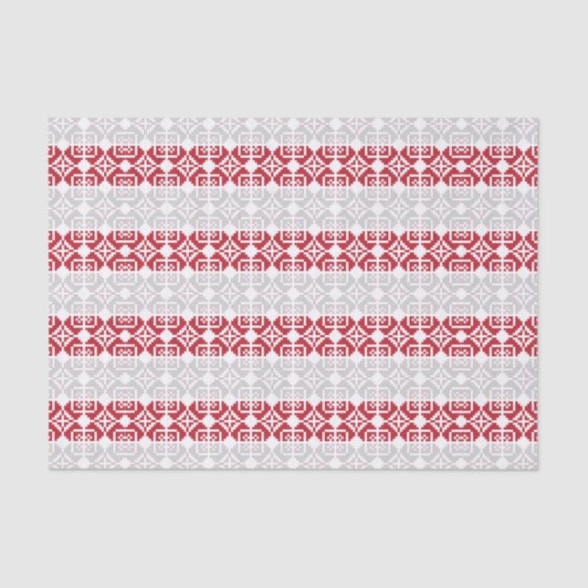Latvian Morning SUN geometric pattern II Tissue Paper (Front)