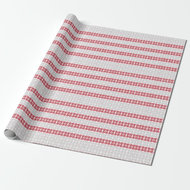 Latvian Morning SUN geometric pattern II Wrapping Paper (Unrolled)