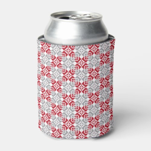 Latvian Morning SUN geometric pattern III Can Cooler