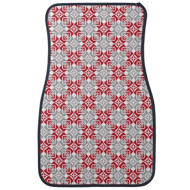 Latvian Morning SUN geometric pattern III Car Mat (Front)