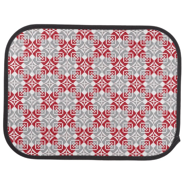 Latvian Morning SUN geometric pattern III Car Mat (Rear)