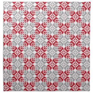 Latvian Morning SUN geometric pattern III Cloth Napkin